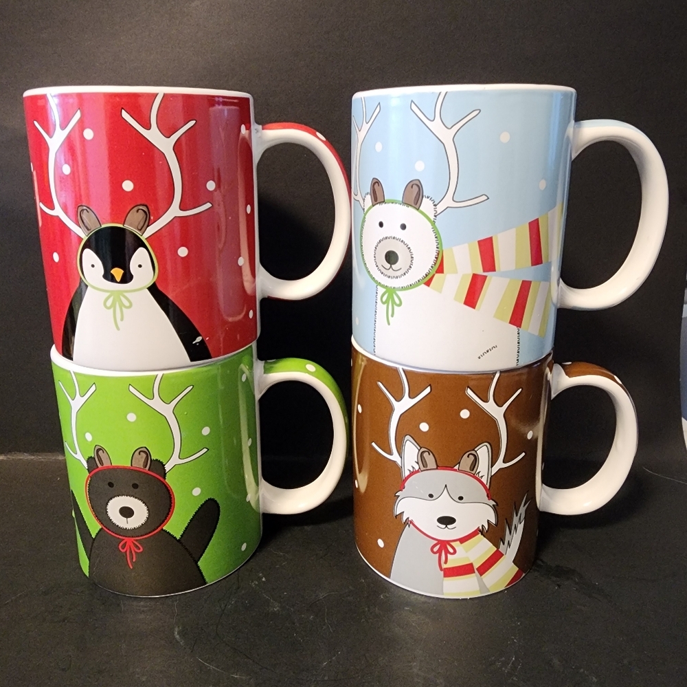Mayfair & Jackson Mugs set of 4, 10 fl oz